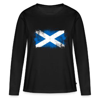 ecosse - T-shirt manches longues Premium bio Femme - noir - Devant - Julia (174cm)