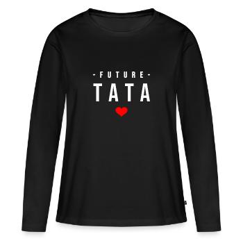 FUTURE TATA - Women's Premium Organic Long Sleeve Shirt - black - Front - Julia (174cm)