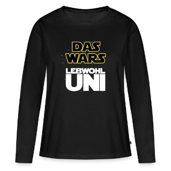 Das wars, Lebwohl Uni! - Frauen Premium Bio Langarmshirt - Schwarz - Vorne - Julia (174cm)