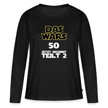 Das wars - 50 -jetzt beginnt Teil 2 - Frauen Premium Bio Langarmshirt - Schwarz - Vorne - Julia (174cm)
