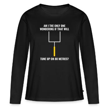 Amateur Ham Radio Operator American Football Lustig - Frauen Premium Bio Langarmshirt - Schwarz - Vorne - Julia (174cm)