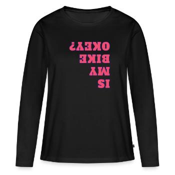 Is my bike okay vélo vélo vélo - T-shirt manches longues Premium bio Femme - noir - Devant - Julia (174cm)
