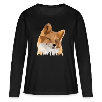 Forêt De la forêt De la forêt - T-shirt manches longues Premium bio Femme - noir - Devant - Julia (174cm)