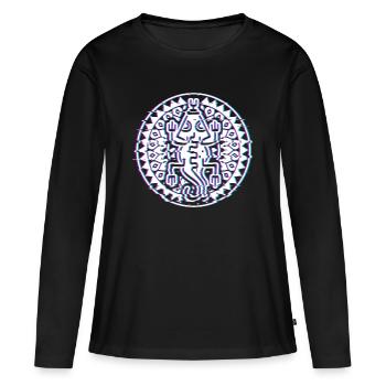 Autochtones chamanes indiennes - T-shirt manches longues Premium bio Femme - noir - Devant - Julia (174cm)