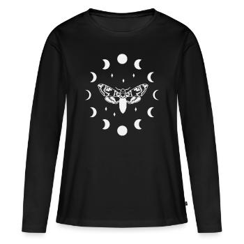 Insecte et lune - Abeille Bourdon Motte Guêpe - Nature - T-shirt manches longues Premium bio Femme - noir - Devant - Julia (174cm)