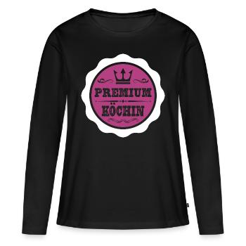 Premium Köchin - Frauen Premium Bio Langarmshirt - Schwarz - Vorne - Julia (174cm)