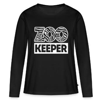 Zoo Keeper Zoo - T-shirt manches longues Premium bio Femme - noir - Devant - Julia (174cm)