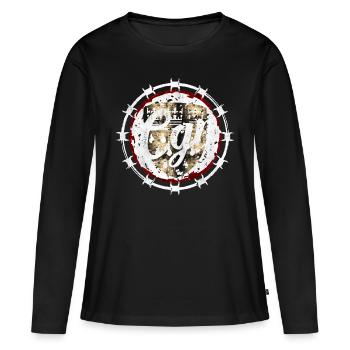 CGN Bloot - Women's Premium Organic Long Sleeve Shirt - black - Front - Julia (174cm)