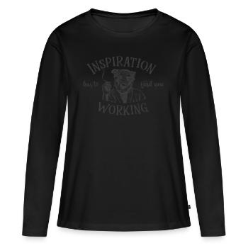 Inspiration - Women's Premium Organic Long Sleeve Shirt - black - Front - Julia (174cm)