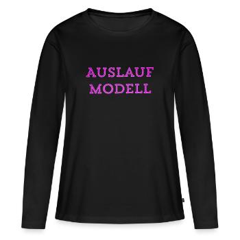 Auslaufmodell Lustiger Spruch Witzig Fun fun - Frauen Premium Bio Langarmshirt - Schwarz - Vorne - Julia (174cm)