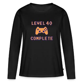 Level 40 Complete 40th Birthday 1979 - Women's Premium Organic Long Sleeve Shirt - black - Front - Julia (174cm)