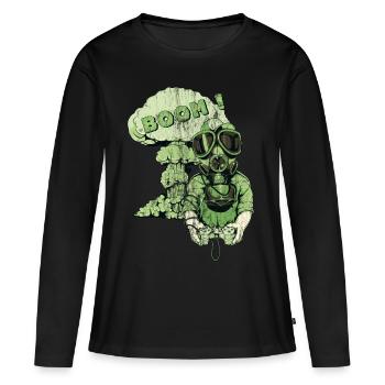 BOOM - Gamer gambler gaming player player gift - Women's Premium Organic Long Sleeve Shirt - black - Front - Julia (174cm)