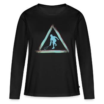 squash - T-shirt manches longues Premium bio Femme - noir - Devant - Julia (174cm)