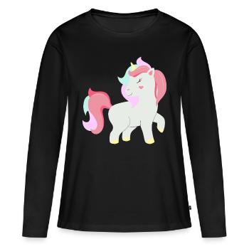 Licorne - licorne - T-shirt manches longues Premium bio Femme - noir - Devant - Julia (174cm)