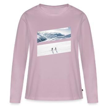 Ski tour - Women's Premium Organic Long Sleeve Shirt - dusky pink - Front - Julia (174cm)