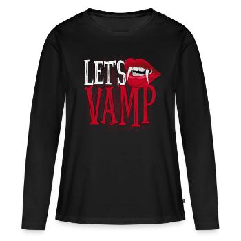 vampire - T-shirt manches longues Premium bio Femme - noir - Devant - Julia (174cm)