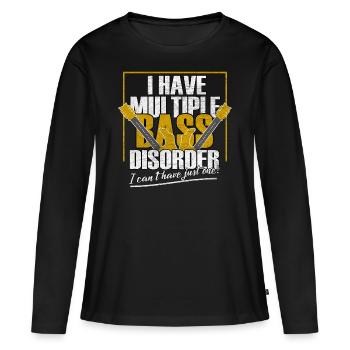 Basser - T-shirt manches longues Premium bio Femme - noir - Devant - Julia (174cm)