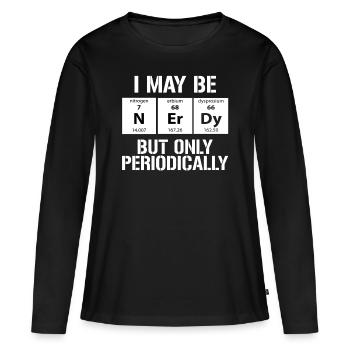 Chimie Tableau périodique - T-shirt manches longues Premium bio Femme - noir - Devant - Julia (174cm)