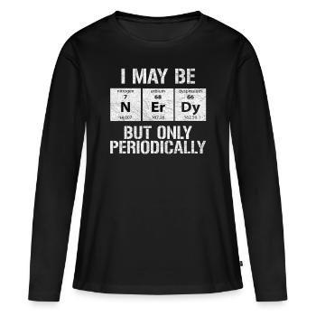 Periodensystem Chemie Chemiker chemisch Lehrer - Frauen Premium Bio Langarmshirt - Schwarz - Vorne - Julia (174cm)