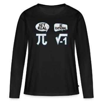 Mathelehrer Pi Mathematik Mathe mathematisch - Frauen Premium Bio Langarmshirt - Schwarz - Vorne - Julia (174cm)