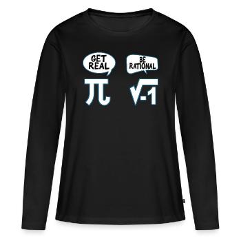 Mathematik Pi Mathe Mathematiker mathematisch - Frauen Premium Bio Langarmshirt - Schwarz - Vorne - Julia (174cm)
