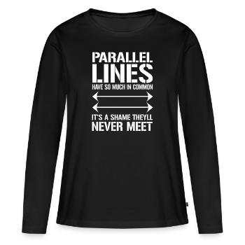 Mathématiciens - T-shirt manches longues Premium bio Femme - noir - Devant - Julia (174cm)