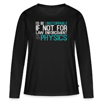 Physique - T-shirt manches longues Premium bio Femme - noir - Devant - Julia (174cm)