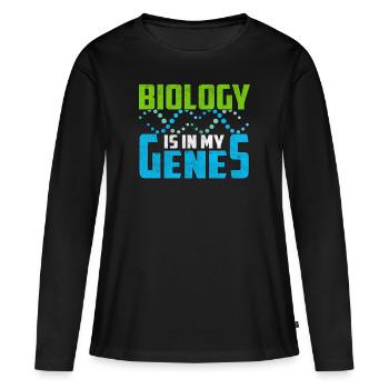 Biology Teacher Biologist biological Science - Women's Premium Organic Long Sleeve Shirt - black - Front - Julia (174cm)