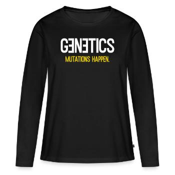 genetics - Women's Premium Organic Long Sleeve Shirt - black - Front - Julia (174cm)