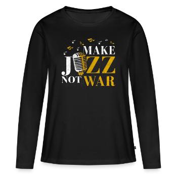 jazz - T-shirt manches longues Premium bio Femme - noir - Devant - Julia (174cm)