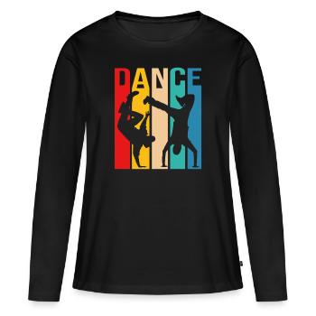 Bboy Breakdance Breakdance Dancing Dancer Breaker - T-shirt manches longues Premium bio Femme - noir - Devant - Julia (174cm)