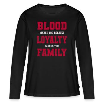 valeurs familiales - T-shirt manches longues Premium bio Femme - noir - Devant - Julia (174cm)