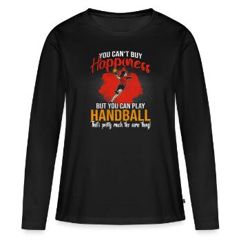 Handball handball équipe handball - T-shirt manches longues Premium bio Femme - noir - Devant - Julia (174cm)