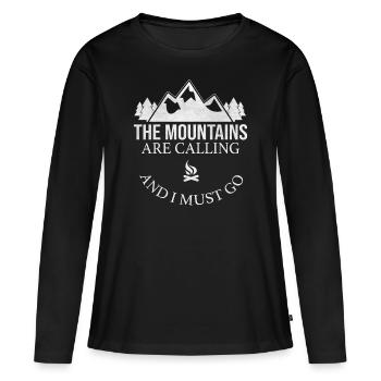 Camping camping - T-shirt manches longues Premium bio Femme - noir - Devant - Julia (174cm)