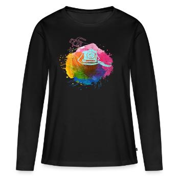 Photographie Appareil photo Photographier Photographie - T-shirt manches longues Premium bio Femme - noir - Devant - Julia (174cm)