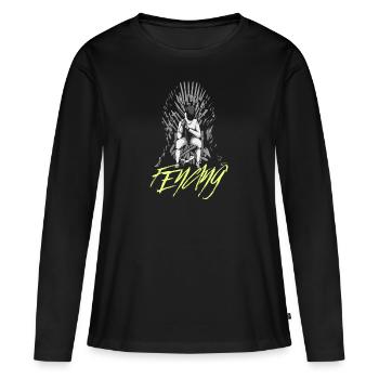 Escrime escrime - T-shirt manches longues Premium bio Femme - noir - Devant - Julia (174cm)