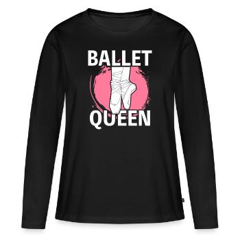 ballet - T-shirt manches longues Premium bio Femme - noir - Devant - Julia (174cm)