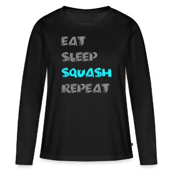 squash - T-shirt manches longues Premium bio Femme - noir - Devant - Julia (174cm)