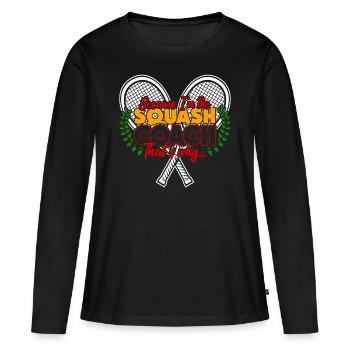 squash - T-shirt manches longues Premium bio Femme - noir - Devant - Julia (174cm)