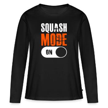 Squash - Frauen Premium Bio Langarmshirt - Schwarz - Vorne - Julia (174cm)