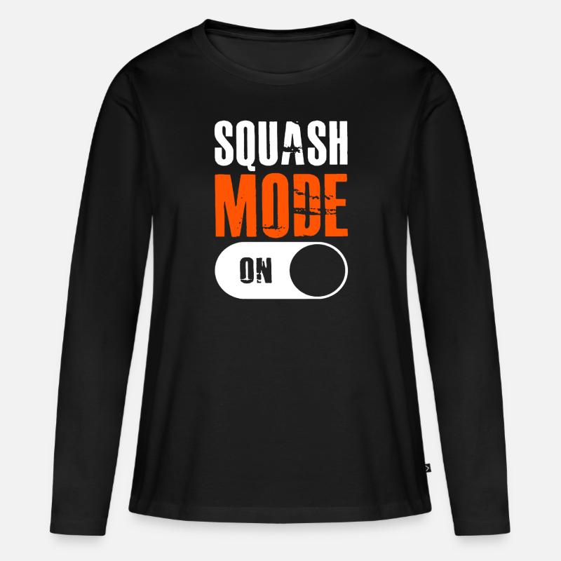 Squash - Frauen Premium Bio Langarmshirt - Schwarz