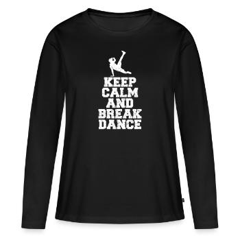 Bboy breakdance danseur de breakdance - T-shirt manches longues Premium bio Femme - noir - Devant - Julia (174cm)