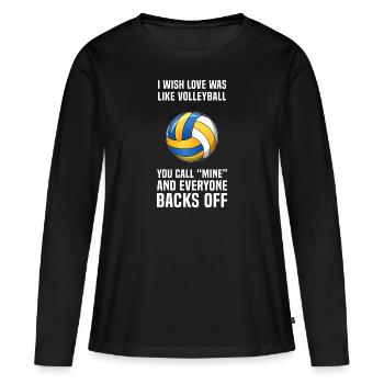 Joueurs de volley-ball équipe de volley-ball - T-shirt manches longues Premium bio Femme - noir - Devant - Julia (174cm)