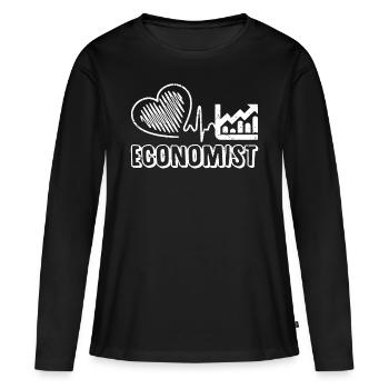 Ökonom Wirtschaft Volkswirt Berufe Buchhalter - Frauen Premium Bio Langarmshirt - Schwarz - Vorne - Julia (174cm)