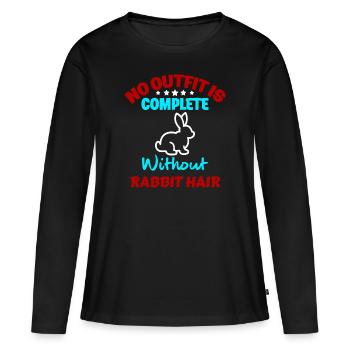 Lapin lapin - T-shirt manches longues Premium bio Femme - noir - Devant - Julia (174cm)