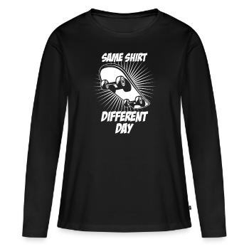 Skateboard skate sk8er sk8ing sk8 skate - Women's Premium Organic Long Sleeve Shirt - black - Front - Julia (174cm)