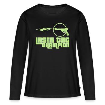Laser tag laser laser soldat tir hobby - T-shirt manches longues Premium bio Femme - noir - Devant - Julia (174cm)