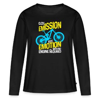 Vélo Vélo Vélo Vélo Vélo - T-shirt manches longues Premium bio Femme - noir - Devant - Julia (174cm)