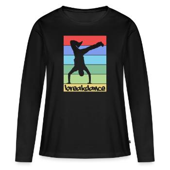 Breakdance Breakdance BBoy Danse Breakdancer - T-shirt manches longues Premium bio Femme - noir - Devant - Julia (174cm)