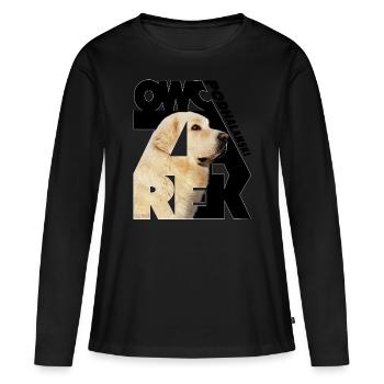 Owczarek Podhalanski II - Frauen Premium Bio Langarmshirt - Schwarz - Vorne - Julia (174cm)